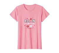 Todo en o Nada Juego Cita Casino Amante Regalo Camiseta, Mujer, Rosado, XL