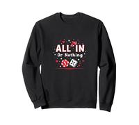 Todo en o Nada Juego Cita Casino Amante Regalo Sudadera, Unisex para Adultos, Negro, L
