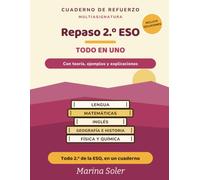 Todo en Uno 2.º ESO. Cuaderno de refuerzo: Las cinco materias de 2.º en un cuaderno: Lengua, Matemáticas, Inglés, Geografía e Historia y Física y ... 2.º y prepara 3.º. Con todas las soluciones