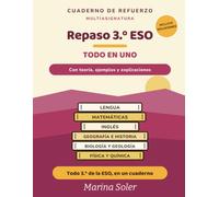 Todo en Uno 3.º ESO. Cuaderno de refuerzo: Las 6 materias de 3.º en un cuaderno: Lengua, Matemáticas, Inglés, Geografía e Historia, Biología y ... 3.º y prepara 4.º. Con todas las soluciones
