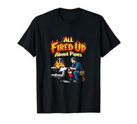 Todo Encendido sobre tuberías Plumber Juego de Palabras Gráfico Camiseta
