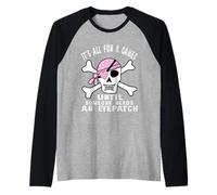 Todo es Divertido y Juegos hasta Que Alguien necesite un Parche de Calavera Camiseta Manga Raglan