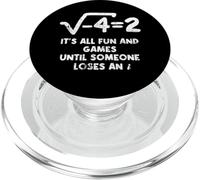 Todo es divertido y juegos hasta que alguien pierde una matemática divertida PopSockets PopGrip para MagSafe