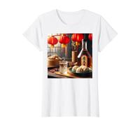 Todo es Mejor con Baijiu - Más Baijiu Camiseta gráfica económica, Mujer, Blanco, XS