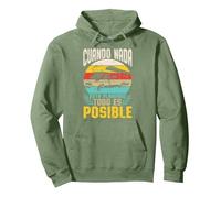Todo Es Posible Autocaravana Cámping Camper Hombre Regalo Sudadera con Capucha, Unisex para Adultos, Verde Salvia, M