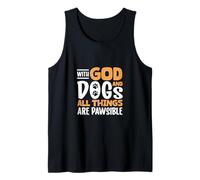 Todo es Posible con Dios y los Perros Camiseta sin Mangas
