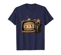Todo es Propaganda Vintage TV Camiseta, Hombre, Azul Marino, 5XL