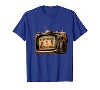 Todo es Propaganda Vintage TV Camiseta, Hombre, Azul Real, XXL