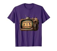 Todo es Propaganda Vintage TV Camiseta, Hombre, Morado, M