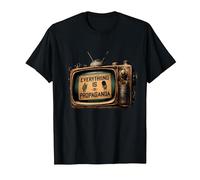 Todo es Propaganda Vintage TV Camiseta, Hombre, Negro, XL