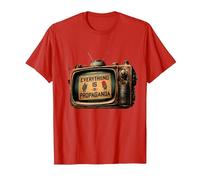 Todo es Propaganda Vintage TV Camiseta, Hombre, Rojo, L