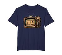 Todo es Propaganda Vintage TV Camiseta, Hombre Tallas Grandes, Azul Marino, 4X Alto