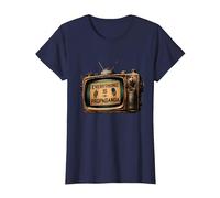 Todo es Propaganda Vintage TV Camiseta, Mujer, Azul Marino, M
