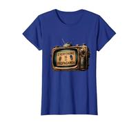 Todo es Propaganda Vintage TV Camiseta, Mujer, Azul Real, XS