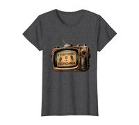Todo es Propaganda Vintage TV Camiseta, Mujer, Jaspeado Oscuro, M