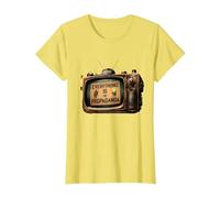 Todo es Propaganda Vintage TV Camiseta, Mujer, Limón, L