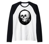 Todo es reflejo de cráneo de vanidad en espejo recortado Camiseta Manga Raglan