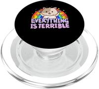 Todo es Terrible, Sarcasmo, Gatito arcoíris, Lindo Gato PopSockets PopGrip para MagSafe