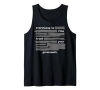 Todo está Bien Confía en tu Gobierno Redactado Político Camiseta sin Mangas