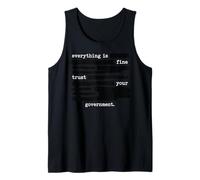 Todo está Bien Confía en tu Gobierno Texto redactado Camiseta sin Mangas