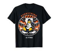 Todo está Bien Funny Linux Server Room Fire Sysadmin Camiseta