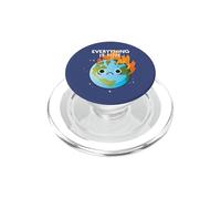 Todo ESTÁ Bien Triste Día de la Tierra Meme Planeta en Llamas PopSockets PopGrip para MagSafe