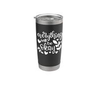 Todo estará bien linda cita motivacional Vaso térmico de acero inoxidable de doble pared