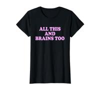 Todo Esto Y EL Cerebro TAMBI Camiseta gráfica económica, Mujer, Negro, XL