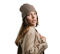 TODO Gorro de lana de cachemira para mujer, 50 % lana de cachemira, gorro de lana de merino para mujer, Sabbiosa Brown, Talla única