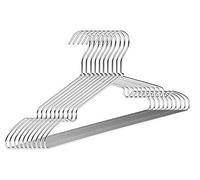 TODO HOGAR Percha Aluminio en Pack de 10, 20, 30 Y 40 Und. Perchas de Metal de 42 cm de Largo, Inoxidables y Resistentes, Color Plata, 30 Und.