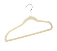 TODO HOGAR Percha Terciopelo Color Beige, Perchas de Ropa Pack de 20,40, 80 y 120 Und con Superficie Antideslizante y Gancho Cromado Giratorio a 360º