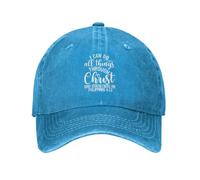 Todo lo Puedo en Cristo, Filipenses 4:13. Gorra de Vaquero para Hombre, Gorra de béisbol Vintage para Mujer, Gorra de Camionero Negra.