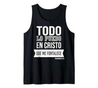 Todo lo Puedo en Cristo Que me fortalece. Camiseta sin Mangas