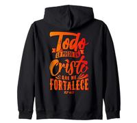 Todo Lo Puedo En Cristo Que Me Fortalece Christian Faith Sudadera con Capucha