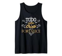 Todo lo Puedo en Cristo Que me fortalece Jesús Dios Camiseta sin Mangas
