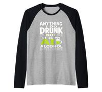 Todo lo Que Hago Borracho no Soy yo AI Alcohol Intelligence Camiseta Manga Raglan