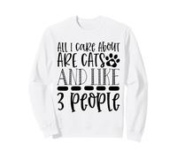 Todo lo Que me Importa Son los Gatos y como 3 Personas Sudadera