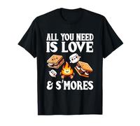 Todo lo que necesitas es amor & Abrazo grupal de aventura de camping S'mores Camiseta
