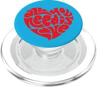 Todo lo Que Necesitas es Amor, corazón Retro clásico de los años 60 PopSockets PopGrip para MagSafe