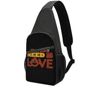 Todo lo Que Necesitas es Amor Mochila Cruzada Bolso de Hombro Ligero Una Correa Bolso Bandolera Viaje Senderismo Mochila