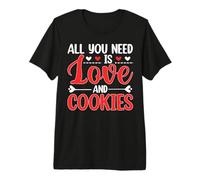 Todo lo Que Necesitas es Amor y Galletas, Divertida Navidad Camiseta Premium