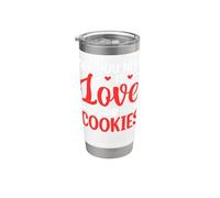 Todo lo que necesitas es amor y galletas, divertida Navidad Vaso térmico de acero inoxidable de doble pared