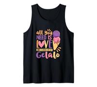 Todo lo que necesitas es amor y mucho helado Camiseta sin Mangas