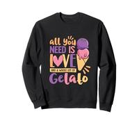 Todo lo que necesitas es amor y mucho helado Sudadera