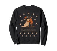 Todo lo Que Necesitas es Amor y Terranova - Hombre & Abrazo de Newfie Sudadera