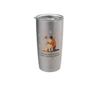 Todo lo que necesitas es amor y Terranova - Hombre & Abrazo de Newfie Vaso térmico de acero inoxidable de doble pared