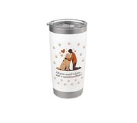 Todo lo que necesitas es amor y Terranova - Hombre & Abrazo de Newfie Vaso térmico de acero inoxidable de doble pared