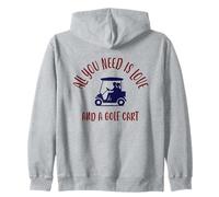 Todo lo que necesitas es amor y un diseño de carrito de golf Sudadera con Capucha