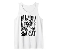 Todo lo Que Necesitas es Amor y un Gato para los Amantes de los Gatos Camiseta sin Mangas