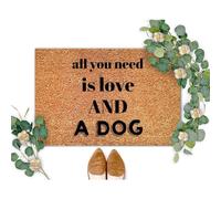 Todo Lo Que Necesitas Es Amor Y Un Perro Alfombra Baño Impermeable Felpudo Entrada Cómoda Felpudos para Bañera Ducha Baño 40 X 60Cm